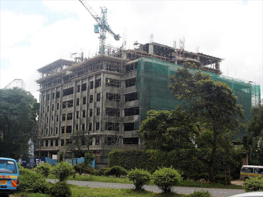 LUCRATIVE: An office block under construction in Westlands, Nairobi. The area has high returns on real estate investments.