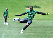 Bafana Bafana goalkeeper Itumeleng Khune during at a practice session at Steyn City School in Johannesburg ahead of a crucial 2019 Africa Cup of Nations qualifying match between South Africa and Nigeria at FNB Stadium on Saturday November 17, 2018.    