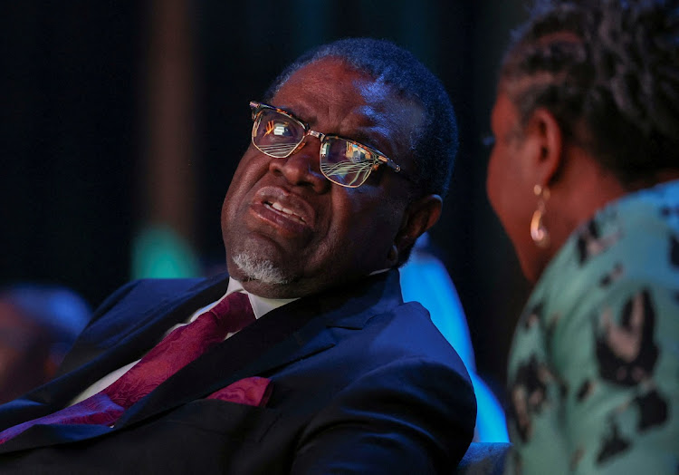 Namibian President Hage Geingob at the African Energy Week in Cape Town, South Africa. File photo.