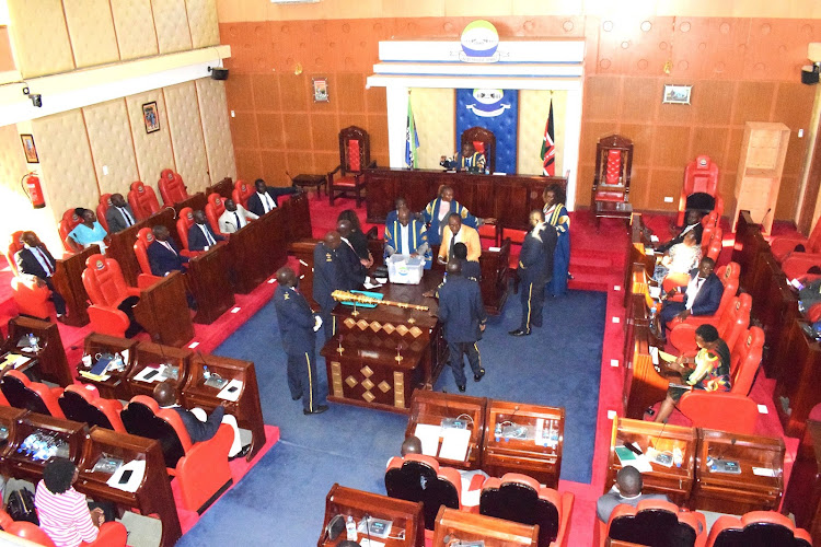 Busia county assembly in session on March 14, 2024.
