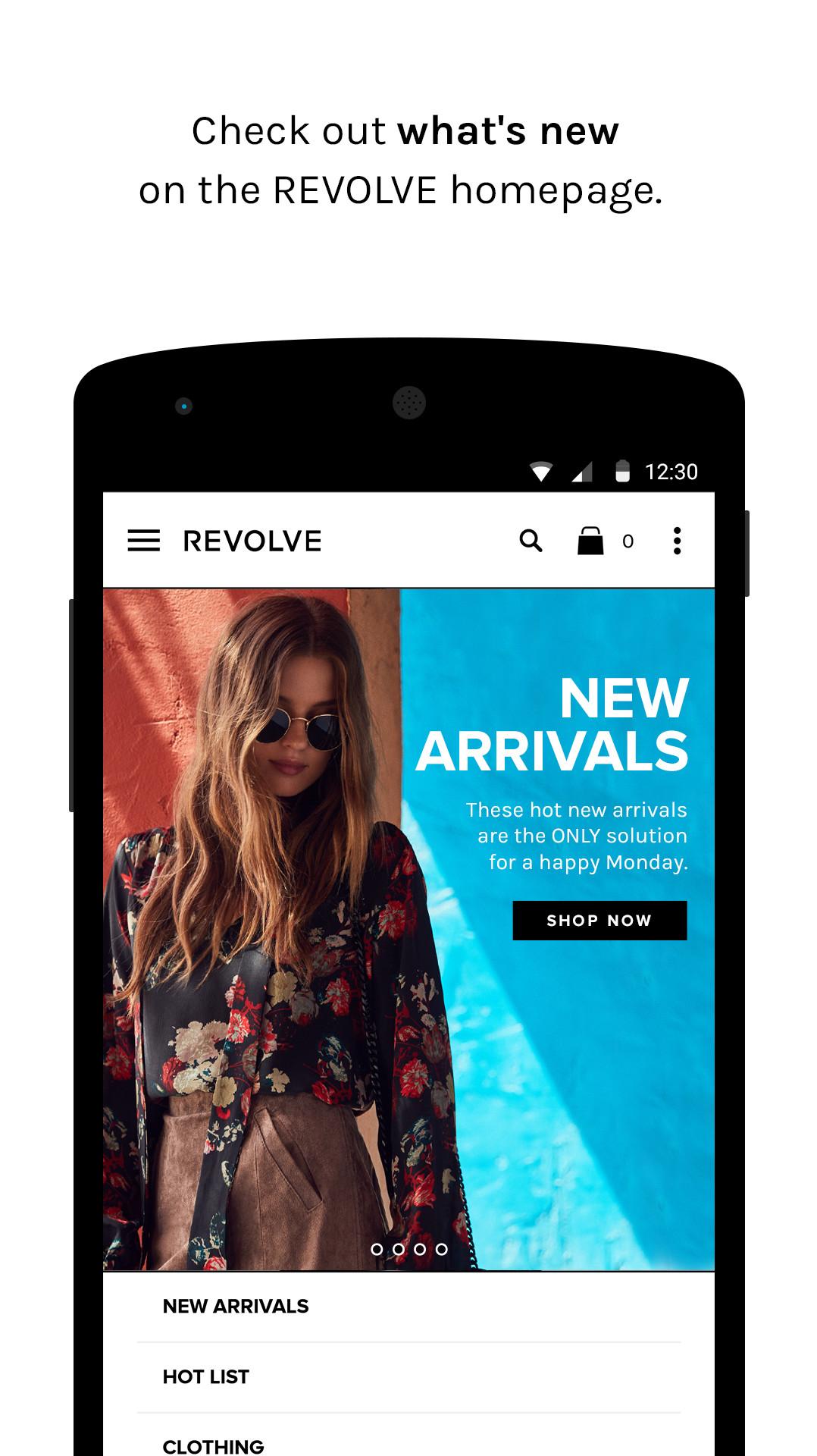 Android application REVOLVE screenshort