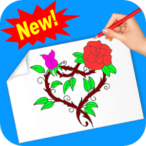 Download Drawing and coloring my roses For PC Windows and Mac