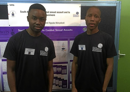 Students Ngoako Monyebodi and Refilwe Semenya have created an app to combat sexual assault on Wits University's campuses.