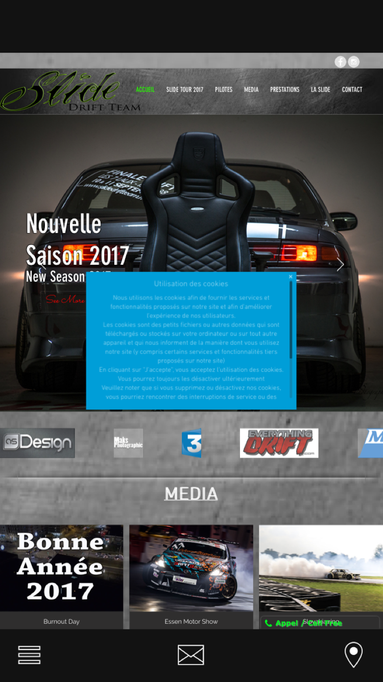 Android application Slide Drift Team screenshort