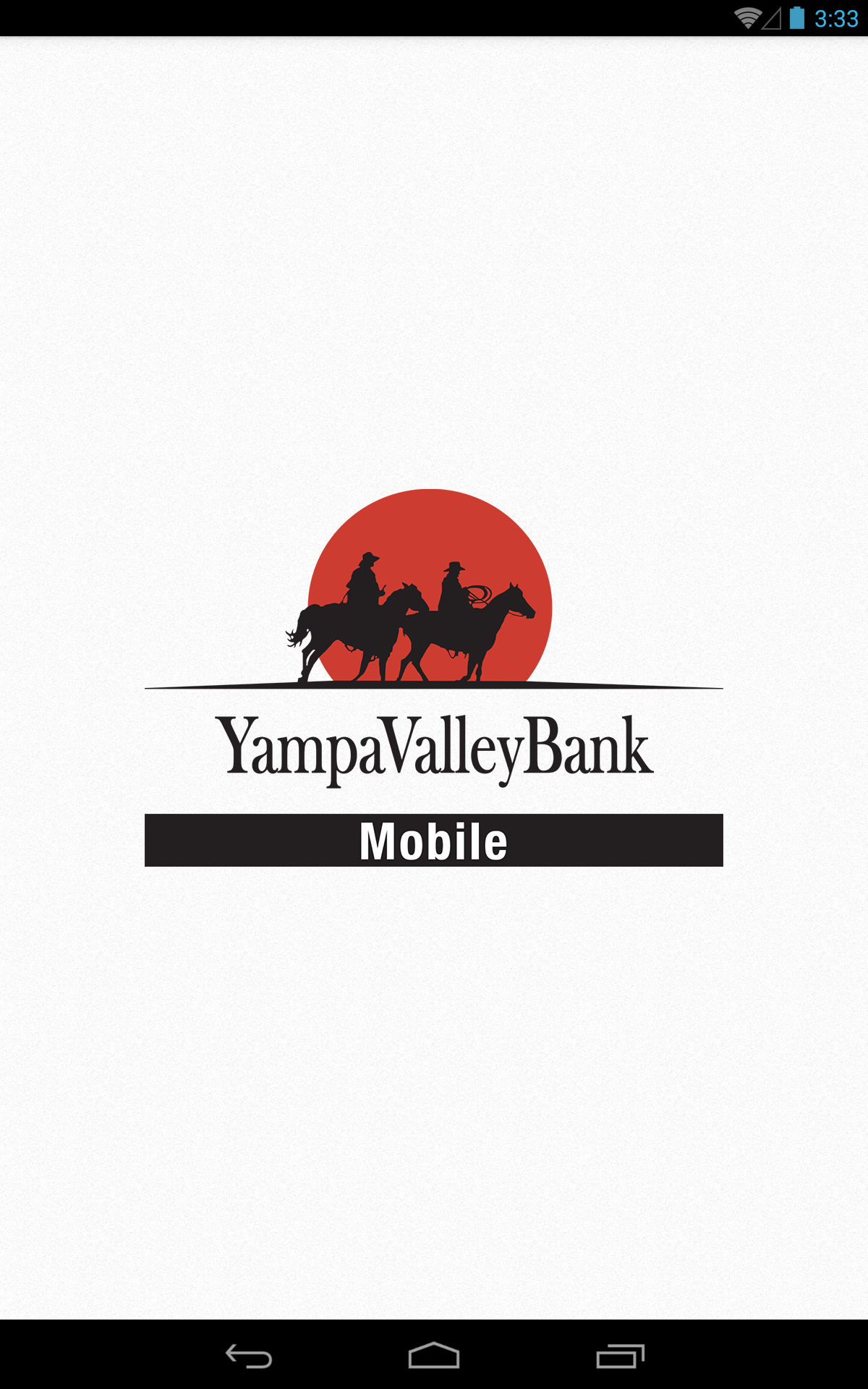 Android application Yampa Valley Bank App Tablet screenshort