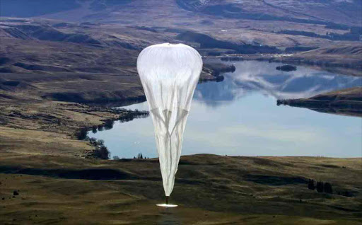 CONNECTING FAR- OFF AREAS: One of Google’s Project Loon balloons Picture: GOOGLE