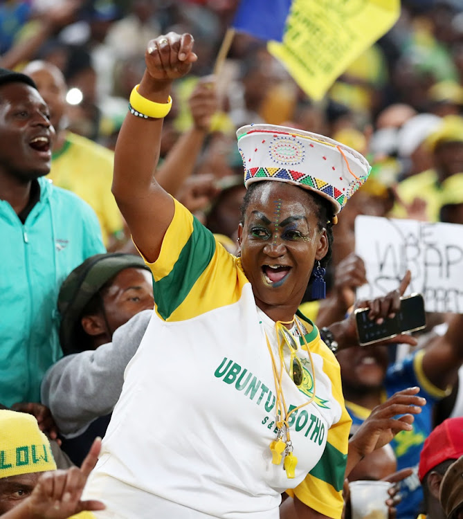 Sundowns supporters were in celebratory mood.