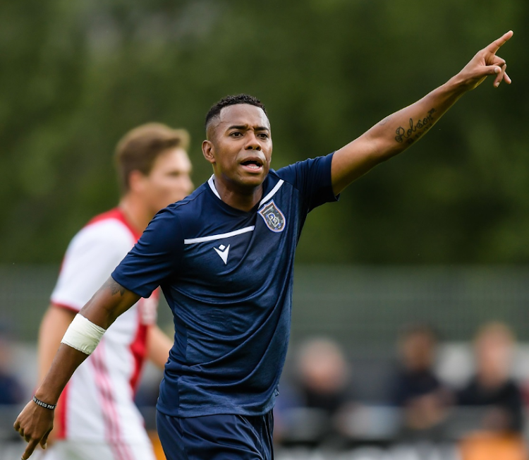 Robinho turning out for Istanbul Basaksehir in a preseason friendly against Ajax in Mittersill, Austria in 2020.