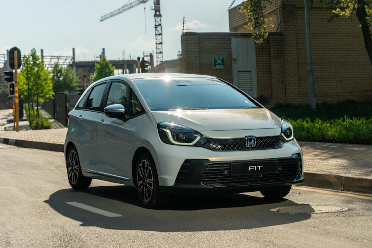 A new bumper design gives the Fit Hybrid a sportier appearance.