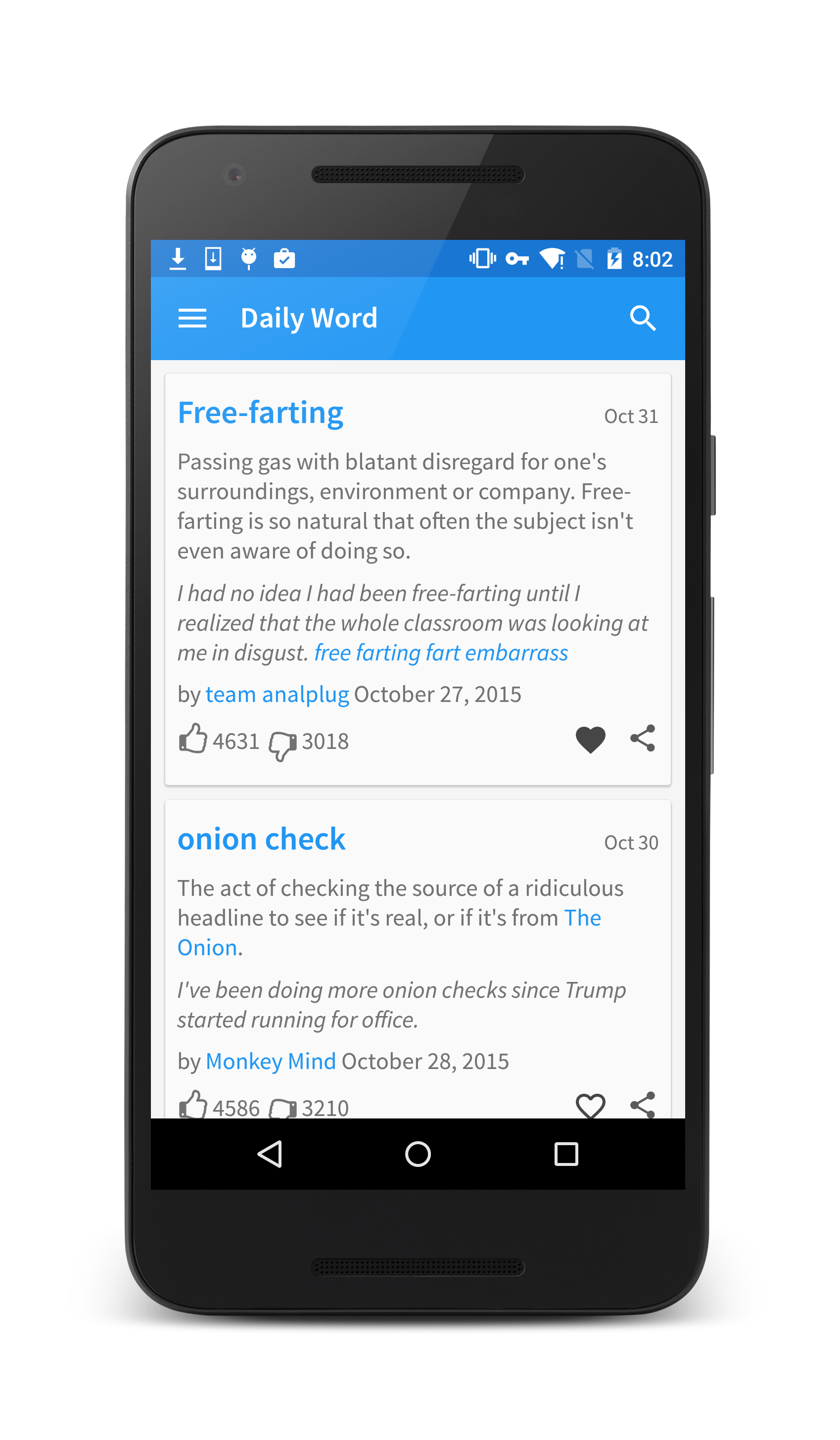 Android application Urban Dictionary (Material) screenshort