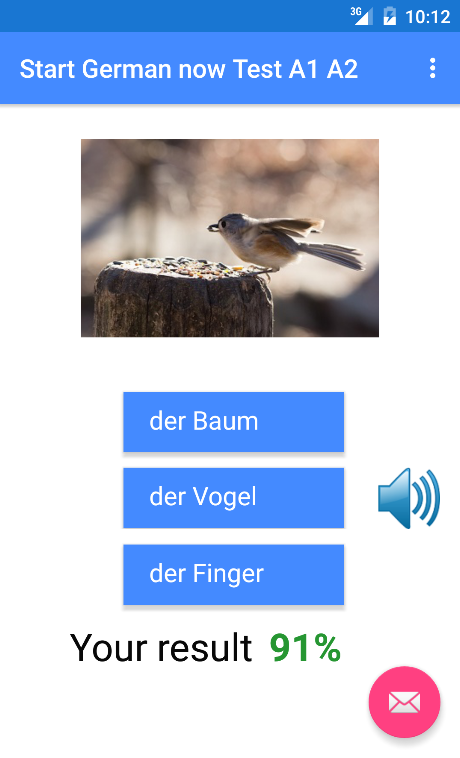 Android application Start German now Test A1 A2 screenshort