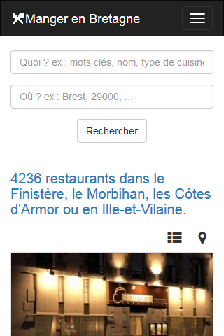 Android application Restaurants en Bretagne screenshort