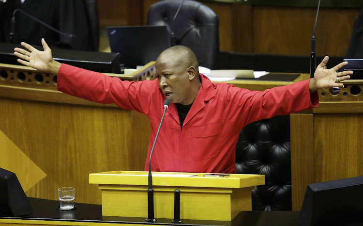 Julius Malema says the ANC's decision to make members step aside when charged with serious crimes is a big mistake for the ANC but 'good for the EFF'. File photo.