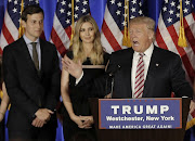 Donald Trump speaks as his son-in-law Jared Kushner (L) and his daughter Ivanka listen at a campaign event at the Trump National Golf Club Westchester in Briarcliff Manor, New York, U.S., June 7, 2016. Picture Credit: REUTERS/Mike Segar/File Photo