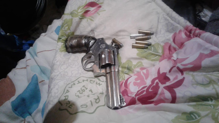 The revolver and ammunition seized at a house in Kensington on Friday September 28‚ 2018.