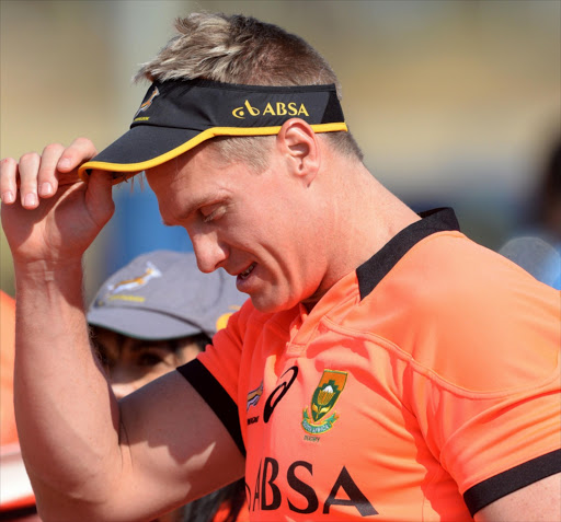 Jean de Villiers during the South African National rugby team training session at the Fourways High School on August 06, 2014 in Johannesburg, South Africa.