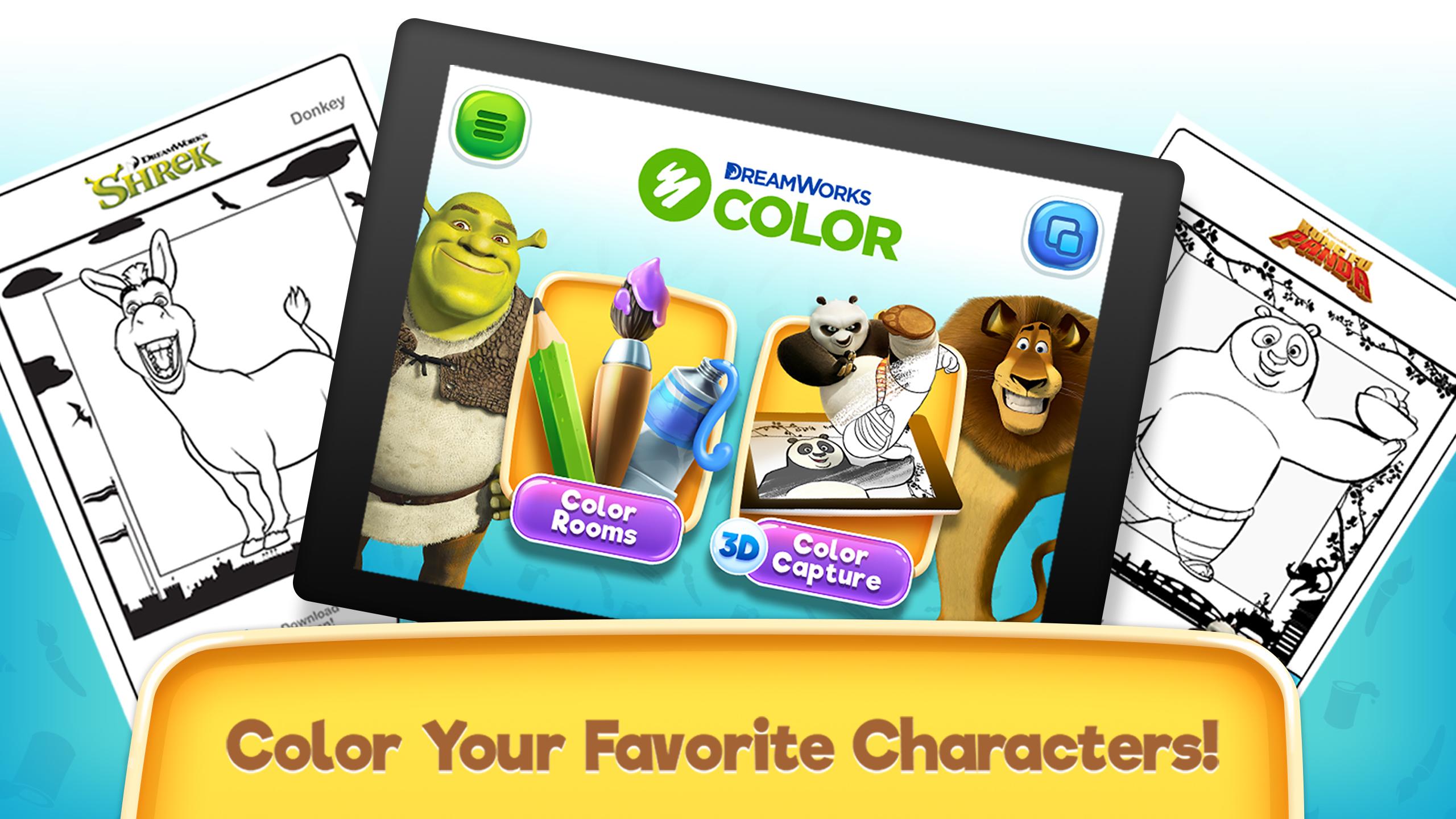 Android application DreamWorks COLOR screenshort