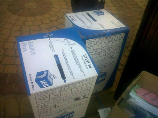 "IEC voting material found at a house of an ANC Party Agent in Tsakane, Ekurhuleni, Ward 77". Picture credit: New Political Forum 2.0 Khuluma Afrika on Facebook