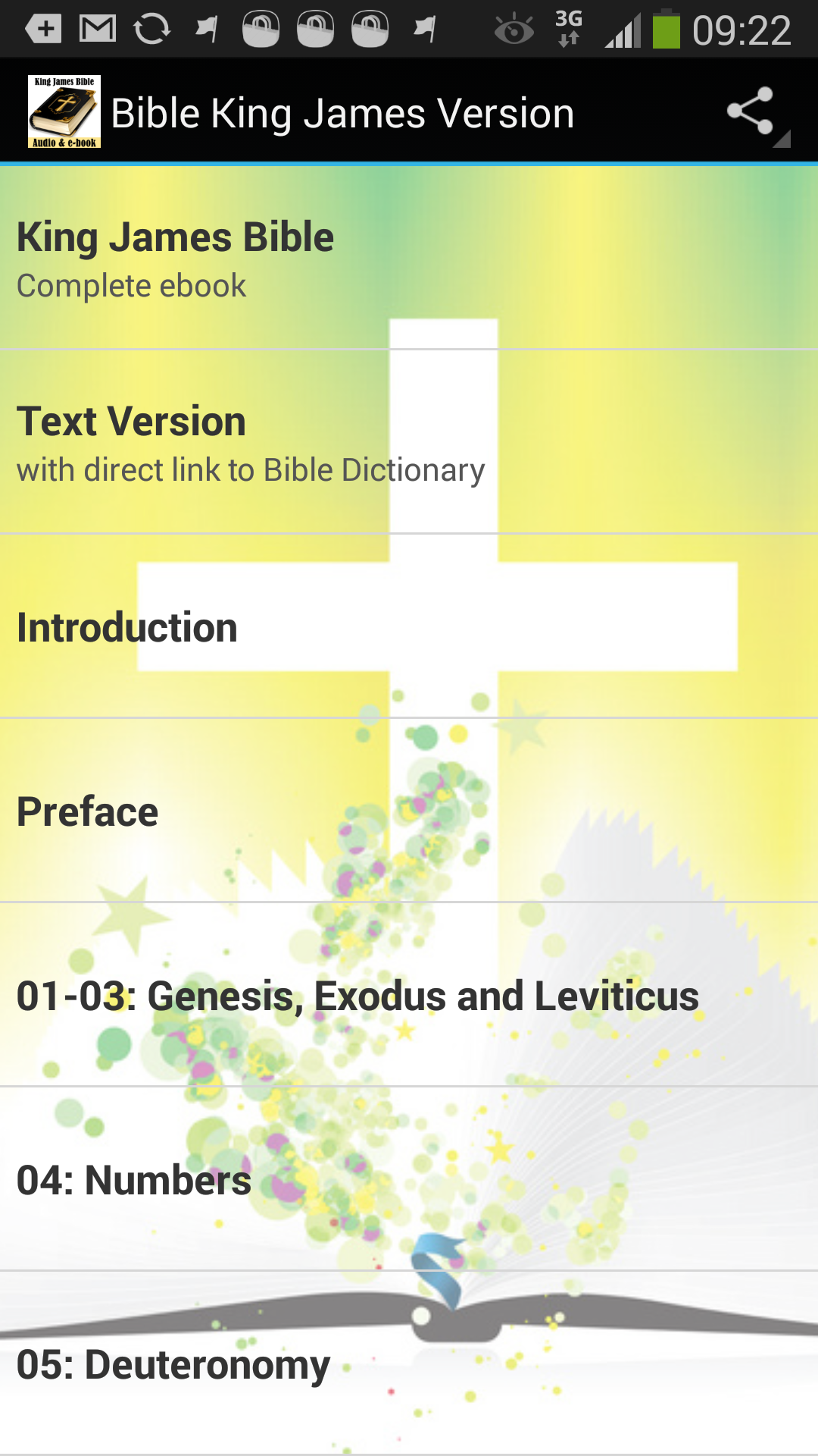 Android application Bible King James (Ad Free) screenshort