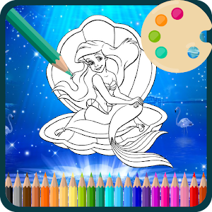 Download Coloring Pages Book Little for Mermaid  Kids For PC Windows and Mac