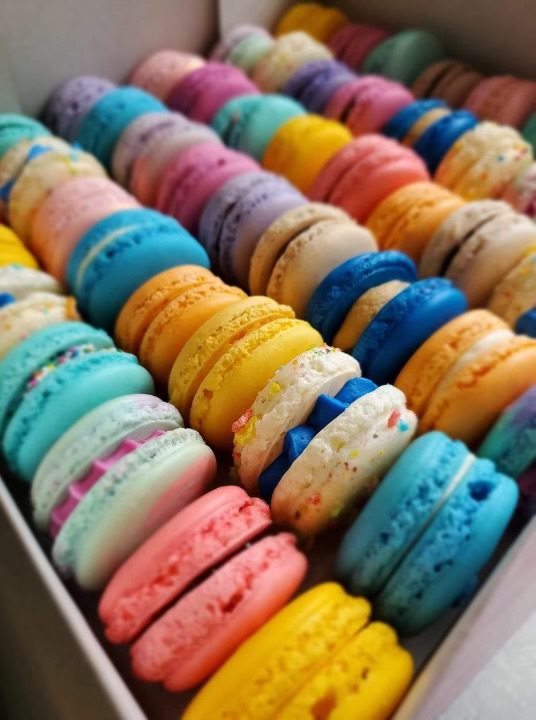 All of our macarons are gluten free and we have dairy free options as well.