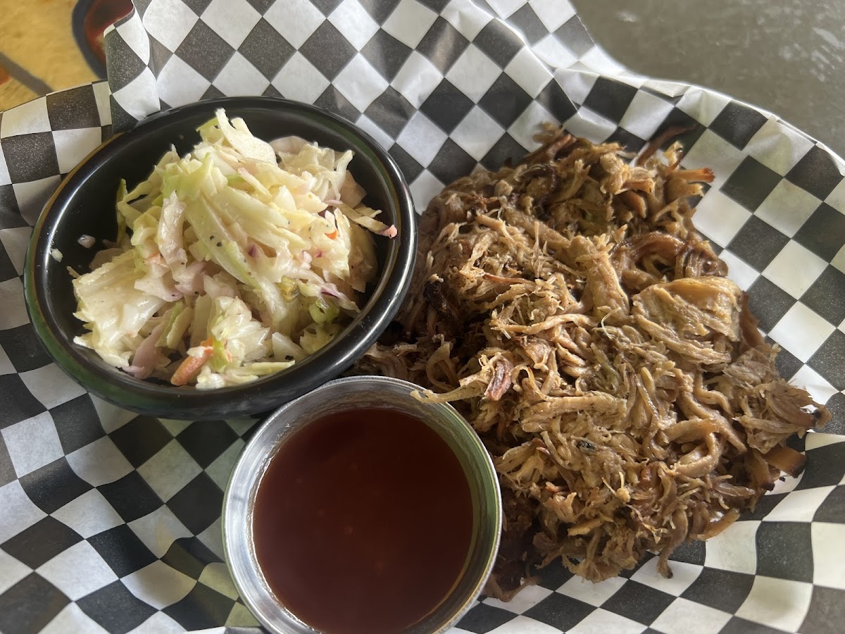 Pulled pork with slaw.