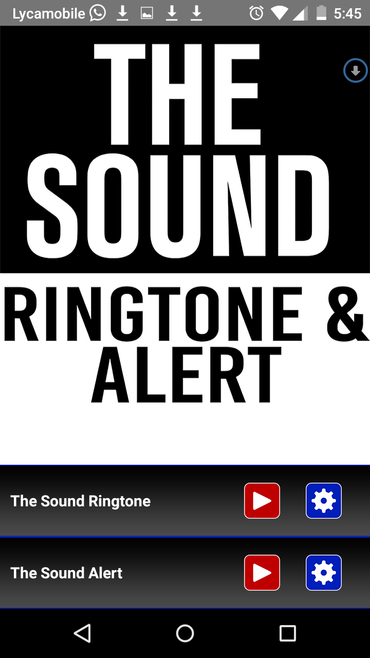 Android application The Sound Ringtone and Alert screenshort