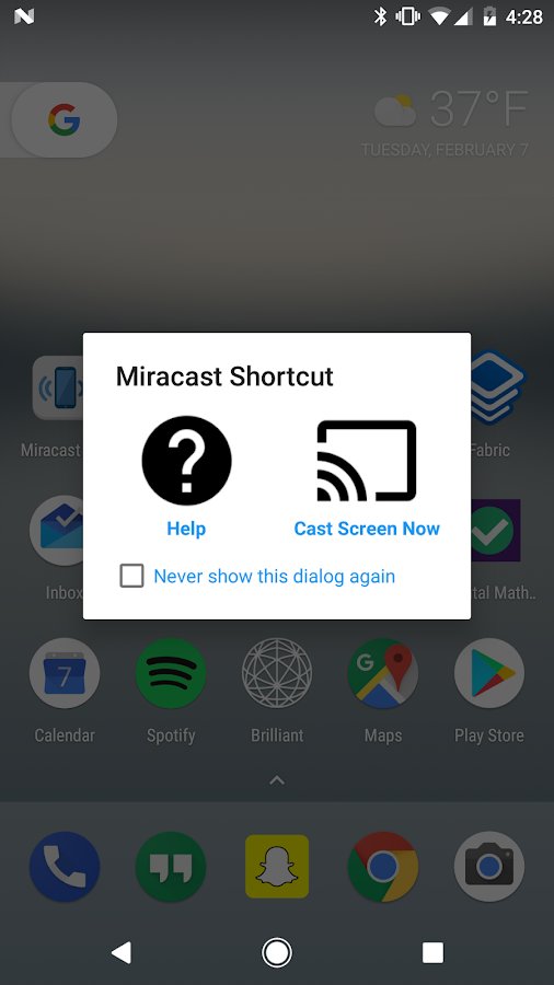 Miracast Widget & Shortcut — приложение на Android