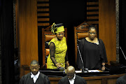 Baleka Mbete and Thandi Modise during the State of the Nation Address on February 12, 2015 at Parliament in Cape Town, South Africa. Zuma delivered his address. File photo