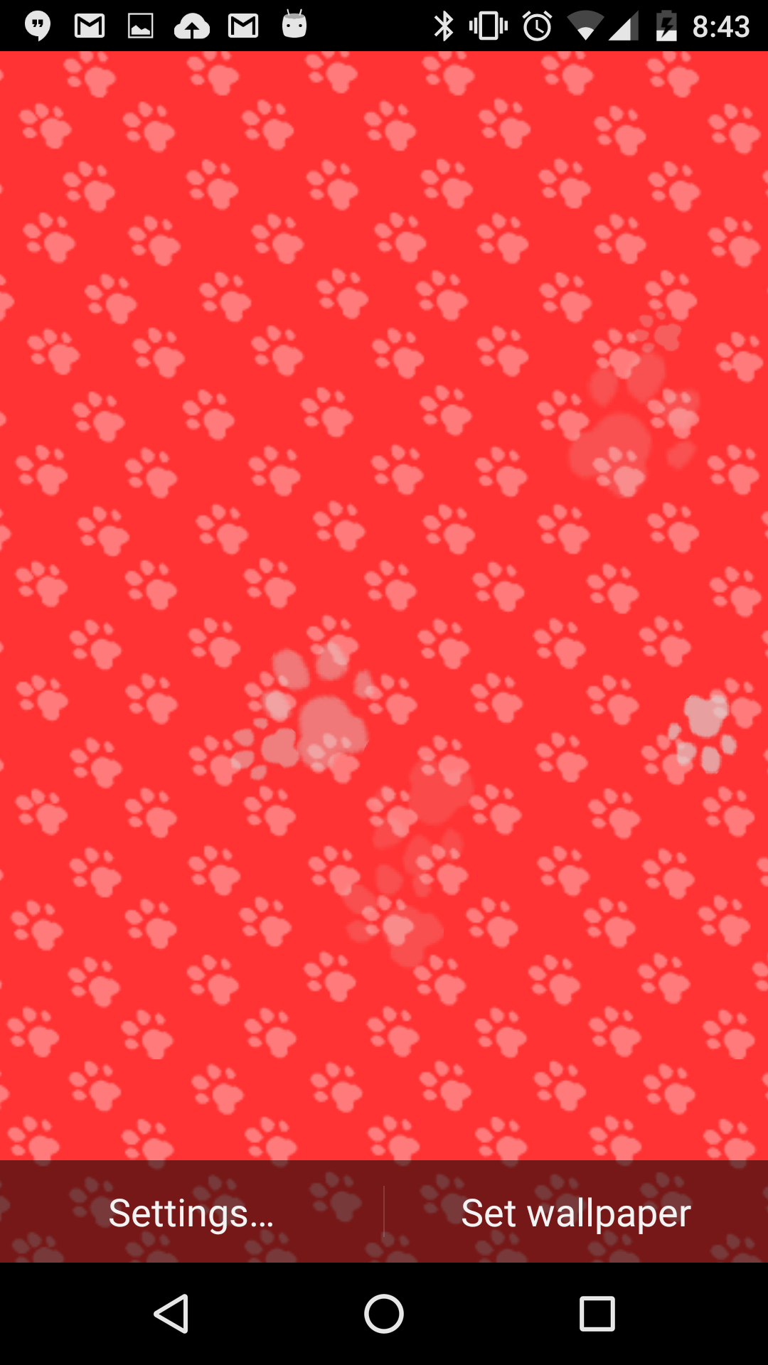 Android application Puupy Paws Live Wallpaper screenshort