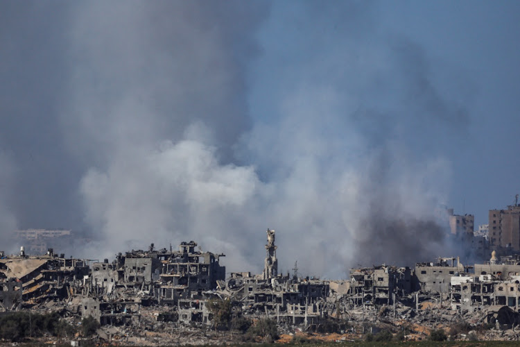Smoke rises over Gaza as seen from Southern Israel, amid the ongoing conflict between Israel and Palestinian group Hamas on November 10 2023. Picture: REUTERS/EVELYN HOCKSTEIN