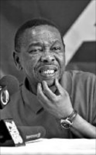 Blade Nzimande, SACP President addresses the media on the Central Committee meeting.Pic. Martin Rhodes..© Business Day. 24/08/2008.
