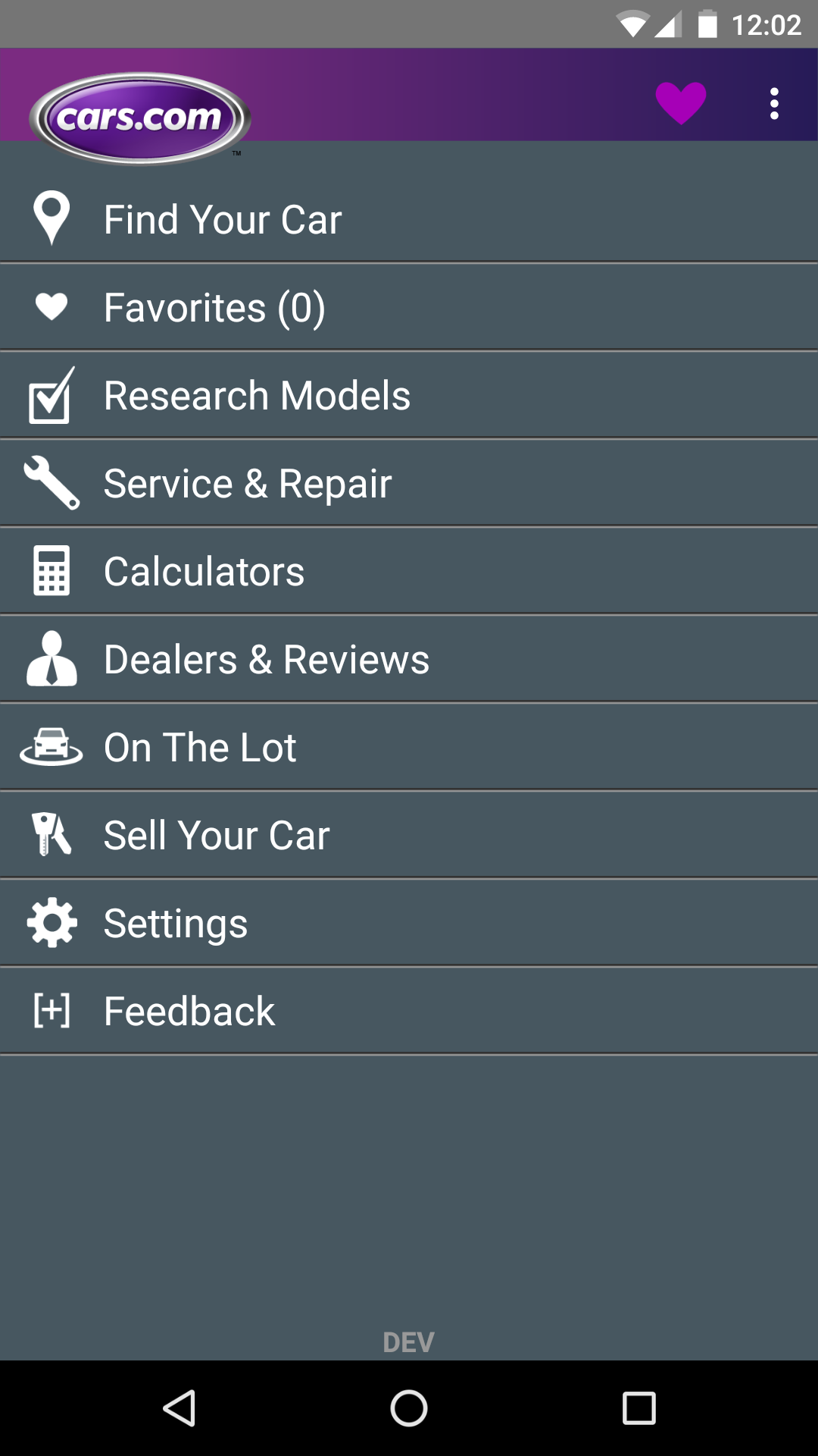 Android application Cars.com – New & Used Vehicles screenshort