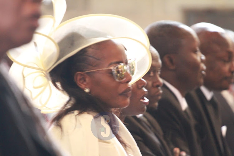 Family and friends of Journalist Michael Oyier follow proceedings during his requiem mass at All Saints Cathedral on May 1, 2024.