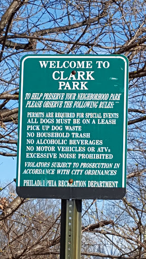 Welcome to Clark Park Sign