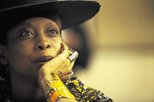 Erykah Badu at her hotel before her performance at the Cape Town Jazz Festival.
