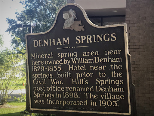 Mineral spring area near here owned by William Denham 1829-1855. Hotel near the springs built prior to the Civil War. Hill’s Springs post office renamed Denham Springs in 1898. The village was...