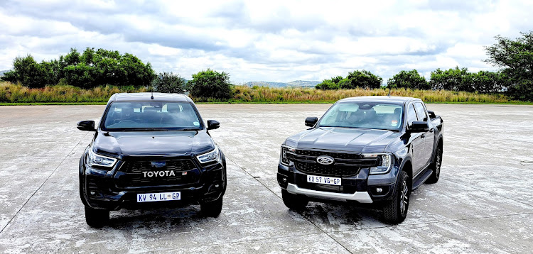 The Toyota Hilux (left) and Ford Ranger were the two best sellers in April.