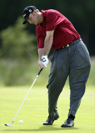 Bill Lunde of the U.S. plays his second shot on the par 5 fifth hole during the final round of the New Zealand PGA Championship at the Clearwater Golf Club, on February 29, 2004 in Christchurch, New Zealand. Lunde tied for second as Gavin Coles of Australia finished on 6 under to win by 3 strokes