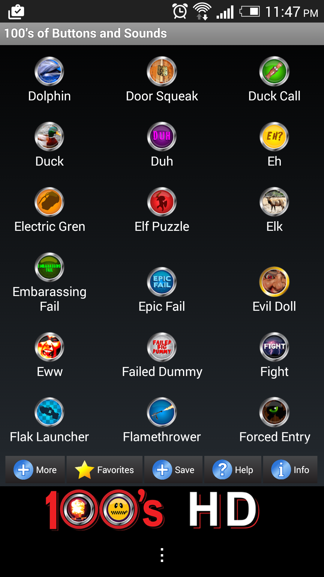 Android application 100's of Buttons & Prank Sound Effects for Jokes screenshort