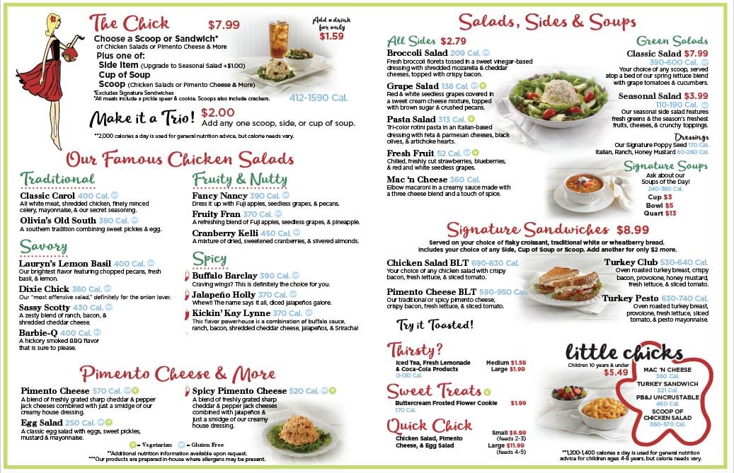 Chicken Salad Chick gluten-free menu
