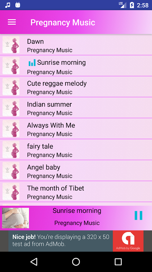 Pregnancy Music Collection 200 — приложение на Android
