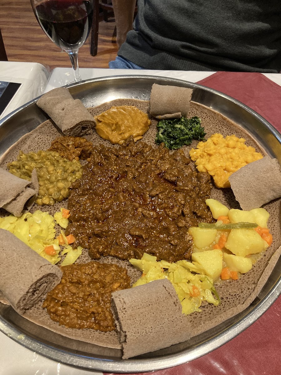 Beef and veg platter