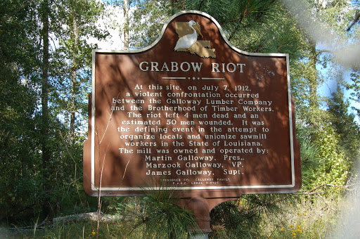 At this site, on July 7, 1912, a violent confrontation occurred between the Galloway Lumber Company and the Brotherhood of Timber Workers. The riot left 4 men dead and an estimated 50 men wounded....