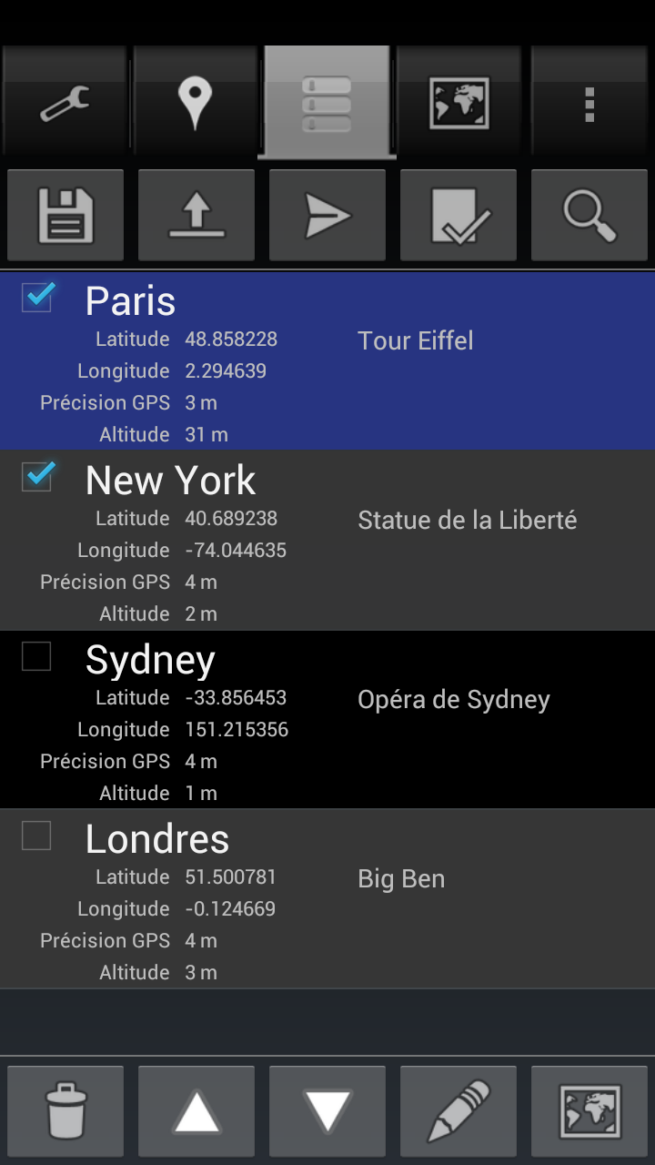 Android application Share My GPS Coordinates Pro screenshort