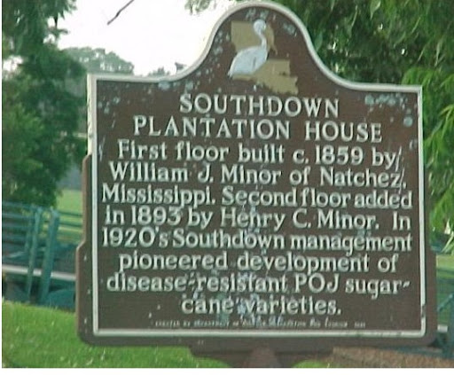 First floor built c. 1859 by William J. Minor of Natchez, Mississippi. Second floor added in 1893 by Henry C. Minor. In 1920's Southdown management pioneered development of disease resistant POJ...