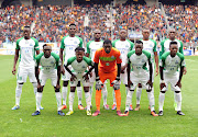 Gor Mahia players pose for photographers before the CAF Champions League soccer match against Esperance Sportive de Tunis of Tunisia at the Olympic Stadium Rades in Tunis, Tunisia, 18 March 2018. 
