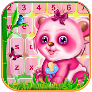 Download Cute Pink Baby Panda Keyboard Themes For PC Windows and Mac