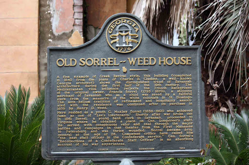 A fine example of Greek Revival style, this building (completed in 1840 from the plans of Charles B. Cluskey, a well-known Georgia architect) shows the distinguished trend of Savannah architecture...