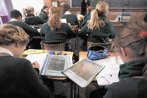 Grade 10 pupils at Hoërskool Pietersburg worked without textbooks for many months. File photo.
